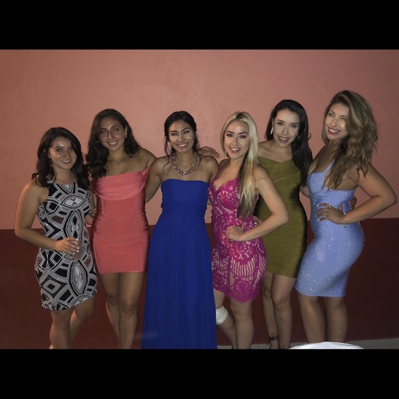 Miss Circle Draped Off Shoulder Bandage Dress - Picture 7 of 8